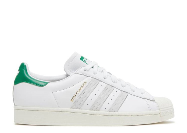 Adidas Kith X Superstar - Programa Clásico Blanco/fairway/dorado