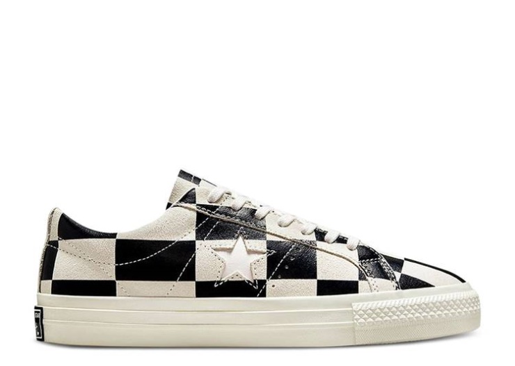 Converse One Star Low - Tablero Deformado Blanco/negro