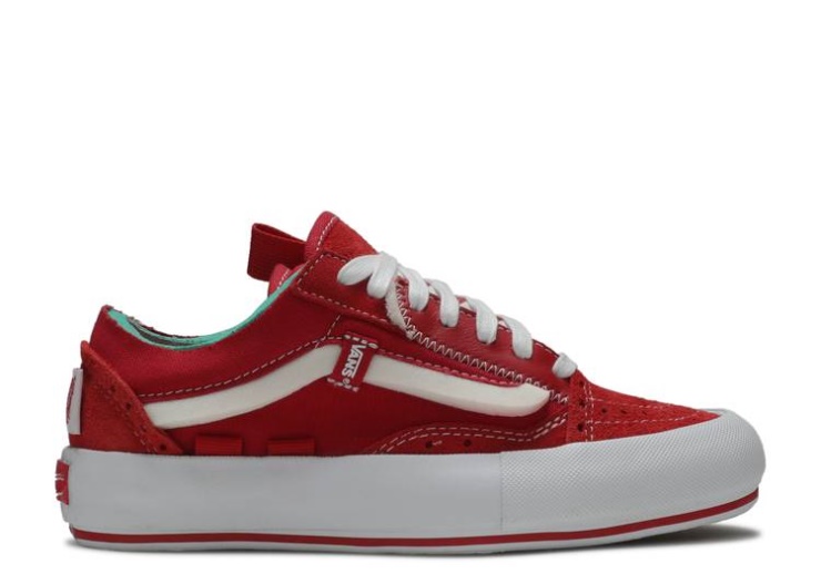 Gorra Vans Old Skool Lx - Rojo Carreras Regrind/blanco Verdadero